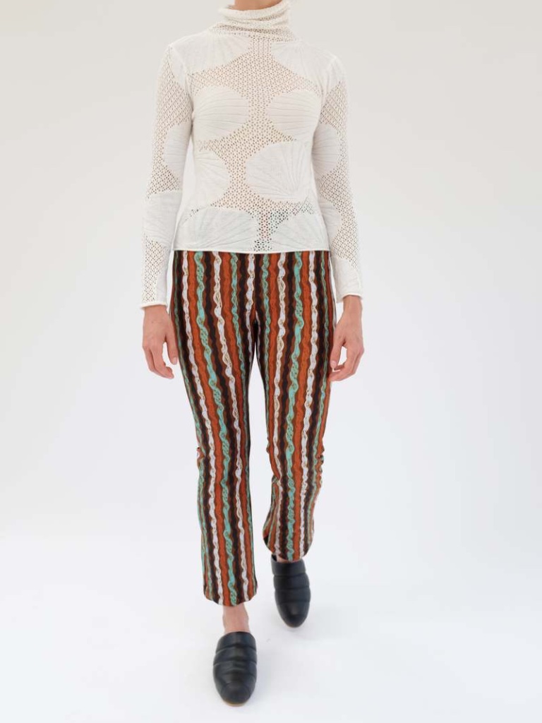 Beklina The Kick Capri Pant In Alta's Ribbons By Alta Walker Japanese Fabric Nwt — image 2 of 8